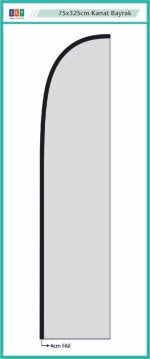 75x325 Beach Flag Bayrak Set - Görsel 2