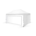 3x45 Gazebo 40lık Alüminyum Gövde 2 Adet Tam 1 Adet Şeffaf Camlı Duvarlı Model