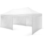 4x8 Gazebo 40lık Çelik Gövde 4 Adet Tam Duvarlı Model