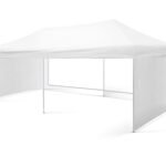 4x8 Gazebo 40lık Çelik Gövde 2 Adet Tam 1 adet Şeffaf Cam Duvarlı Model