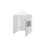 2x2 Gazebo 30luk Çelik Gövdeli 2 Adet Tam Duvar 1 Adet Sineklik+Şeffaf+Perdeli Duvar Model