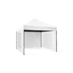 3x3 Gazebo 30luk Çelik Gövdeli 1 Adet Tam Duvar 2 Adet Şeffaf Camlı Duvar Model