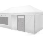 4x8 Gazebo 40lık Çelik Gövde 3 Adet Tam 1 Adet 3lü Versiyon Camlı Kapılı Duvarlı Model