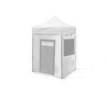 2×2 Gazebo 30luk Gövde 2 Tam 1  Şeffaf+Perde+Sineklik Kapılı 1 Şeffaf+Perdeli+Sineklikli Pencereli Duvar Model