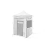 2×2 Gazebo 30luk Gövde 2 Tam 1  Şeffaf+Perde+Sineklik Kapılı 1 Şeffaf+Perdeli+Sineklikli Pencereli Duvar Model