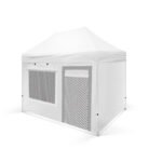 2×3 Gazebo 3luk Gövde 23 Tam Sineklik+Şeffaf Pencereli+Perdeli Duvar Model